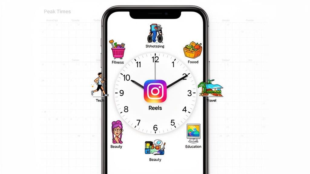 Cover image for: Best Time to Post Reels: 8 Tips for Peak Engagement in 2026 Best Time to Post Reels: 8 Tips for Peak Engagement in 2026